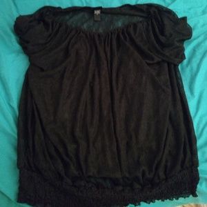 Black Sheer Overshirt 3x